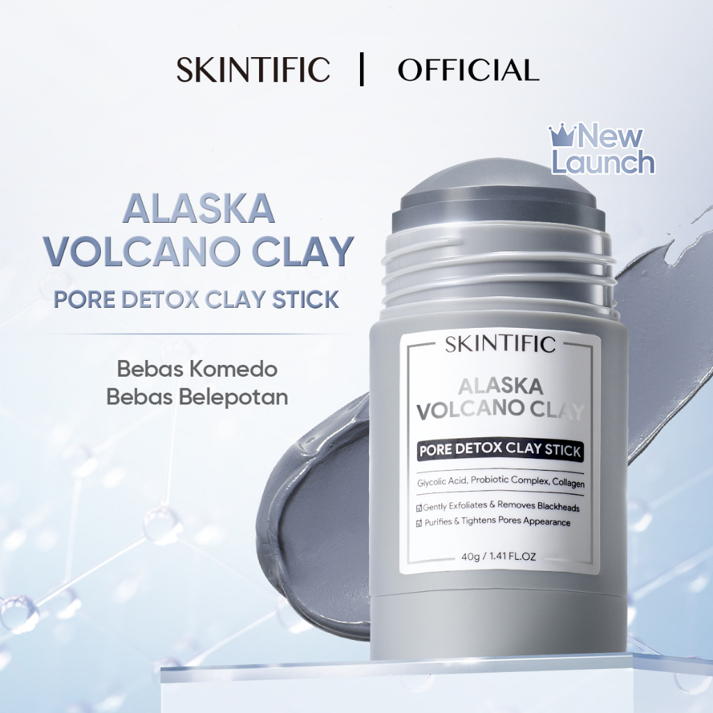 Skintific Alaska Volcano Clay Deep Pores Cleansing Clay Mask Stick 40g