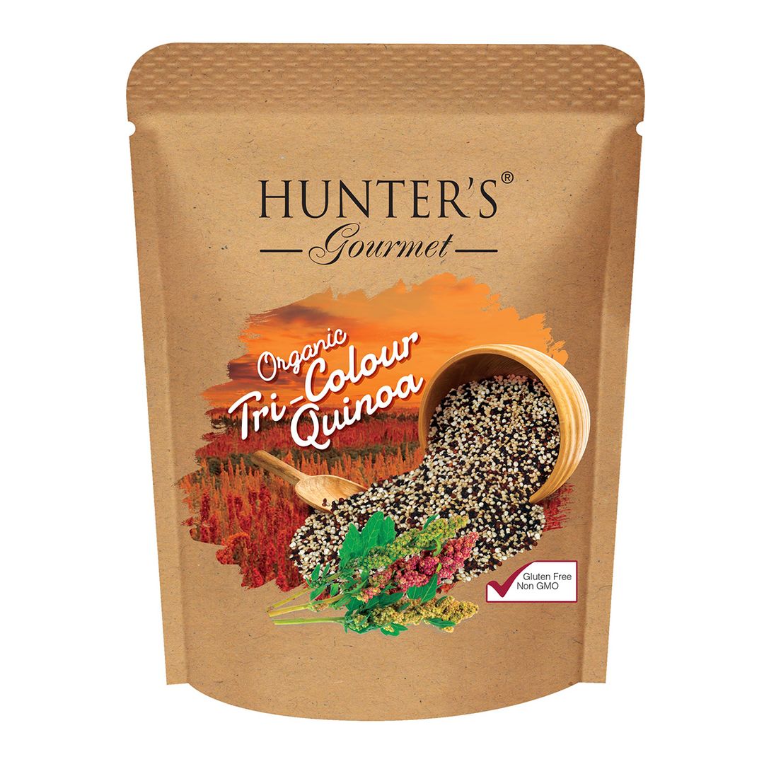 HUNTER GOURMET ORGANIC TRI-COLOUR QUINOA 300G (HNT-AAA-GMQUTRI92621)