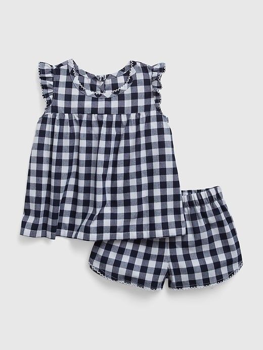 Recycled Gingham shorts 2 piece set