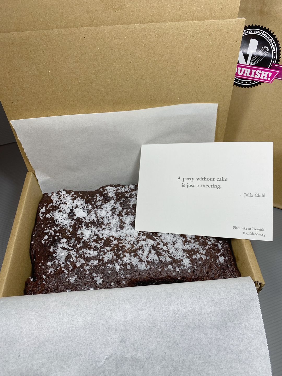 Belgian Chocolate Sea Salt Brownie Slab, 1 KG