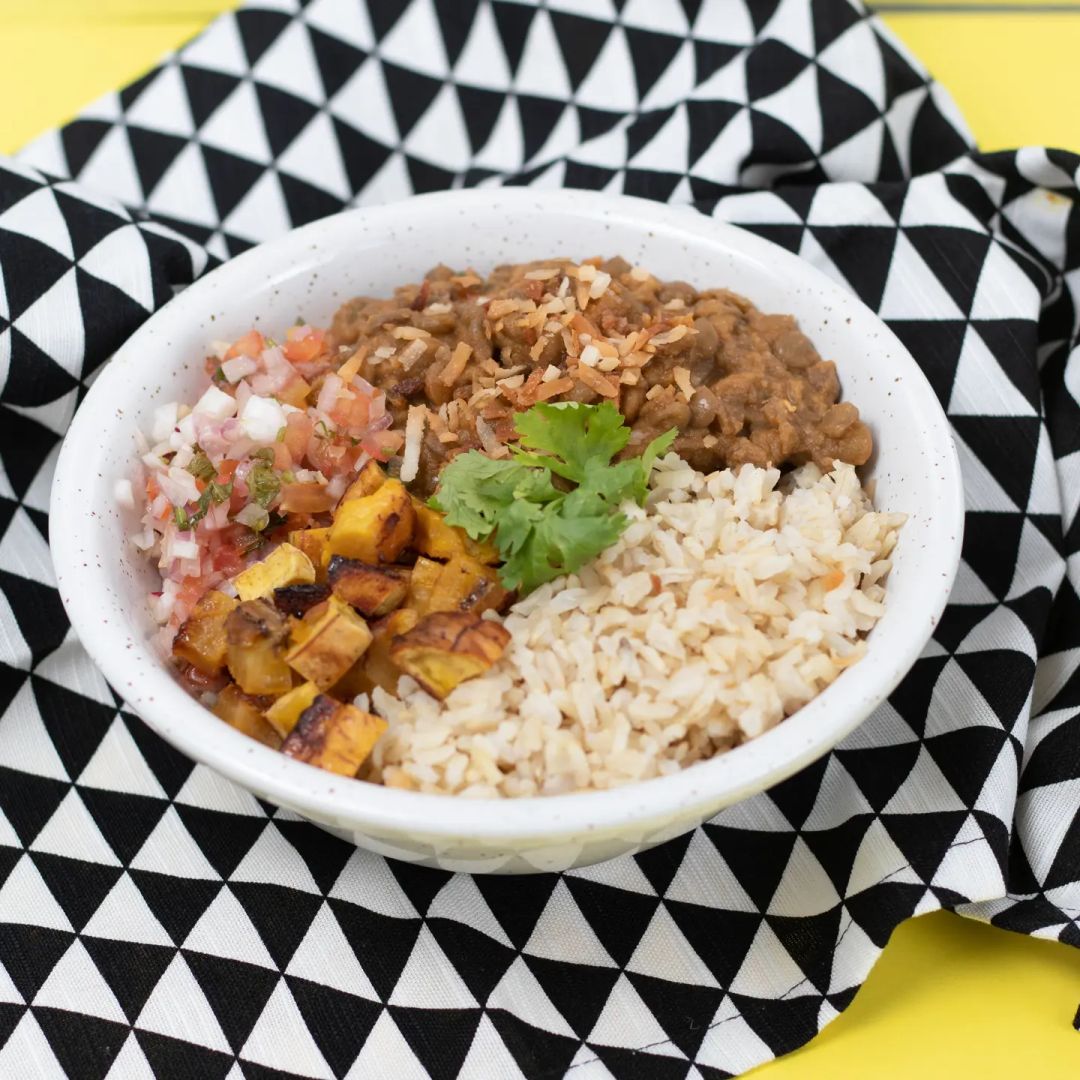 Lentil Coconut Curry Bowl