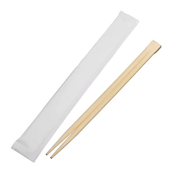 Cutlery - 8" wooden chopstick japanese style (wrapped) #CUT0004