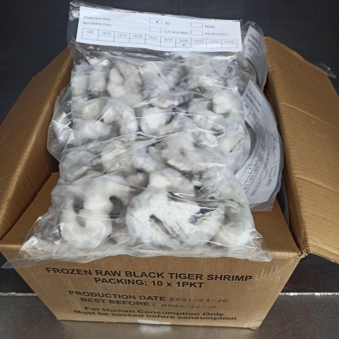 Black Tiger Prawns, Peeled Deveined