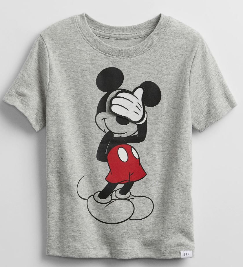 Mickey Mouse Graphic Tee in Gray