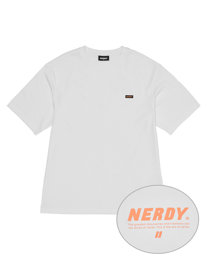 Nerdy Back Logo - White