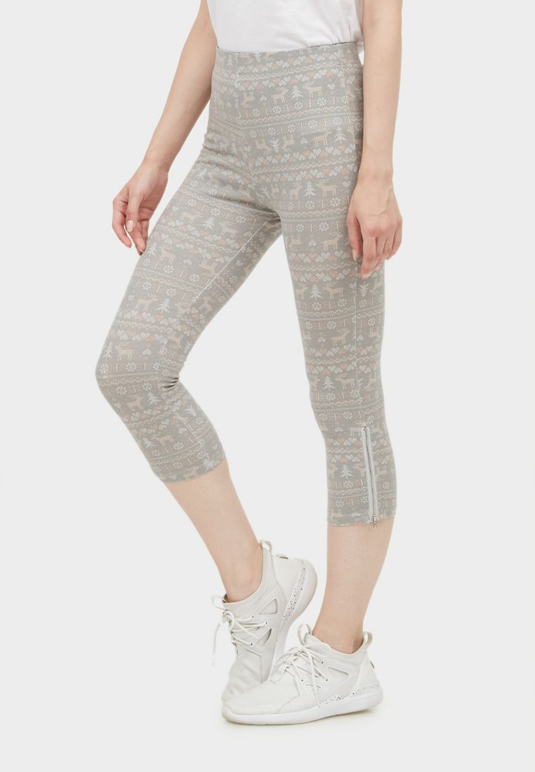 Ladies High Waisted Capri Christmas motives (Printed Color)