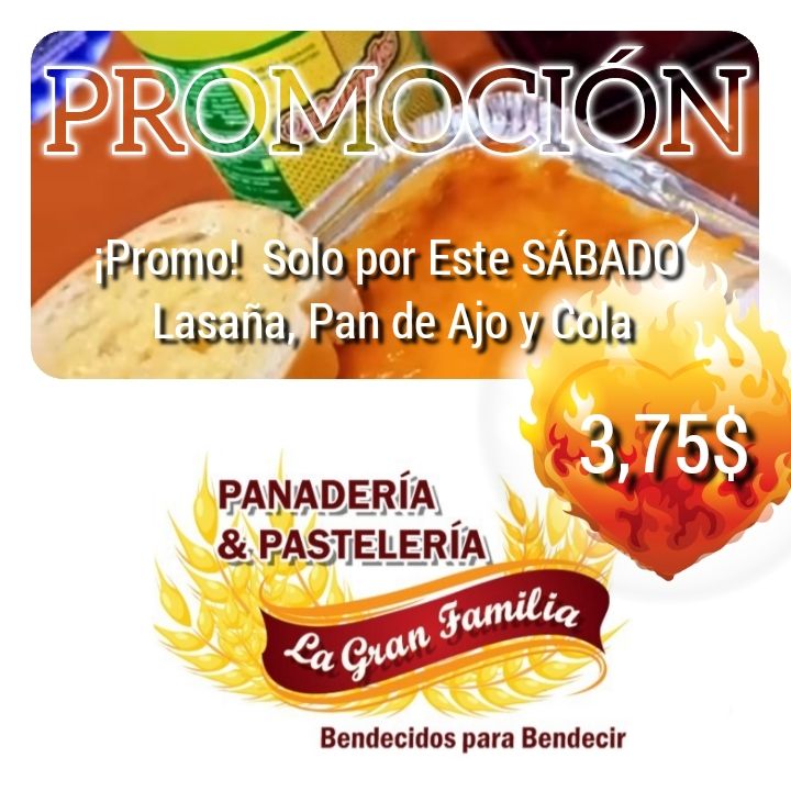 Lasaña, Pan de Ajo y Cola 