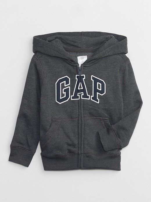 Zip Hoodie in Charcoal Gray