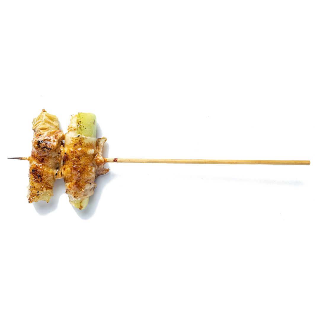 Garlic Leaf Wrapped with Pork Belly BBQ Stick 三层肉包大蒜叶烤串