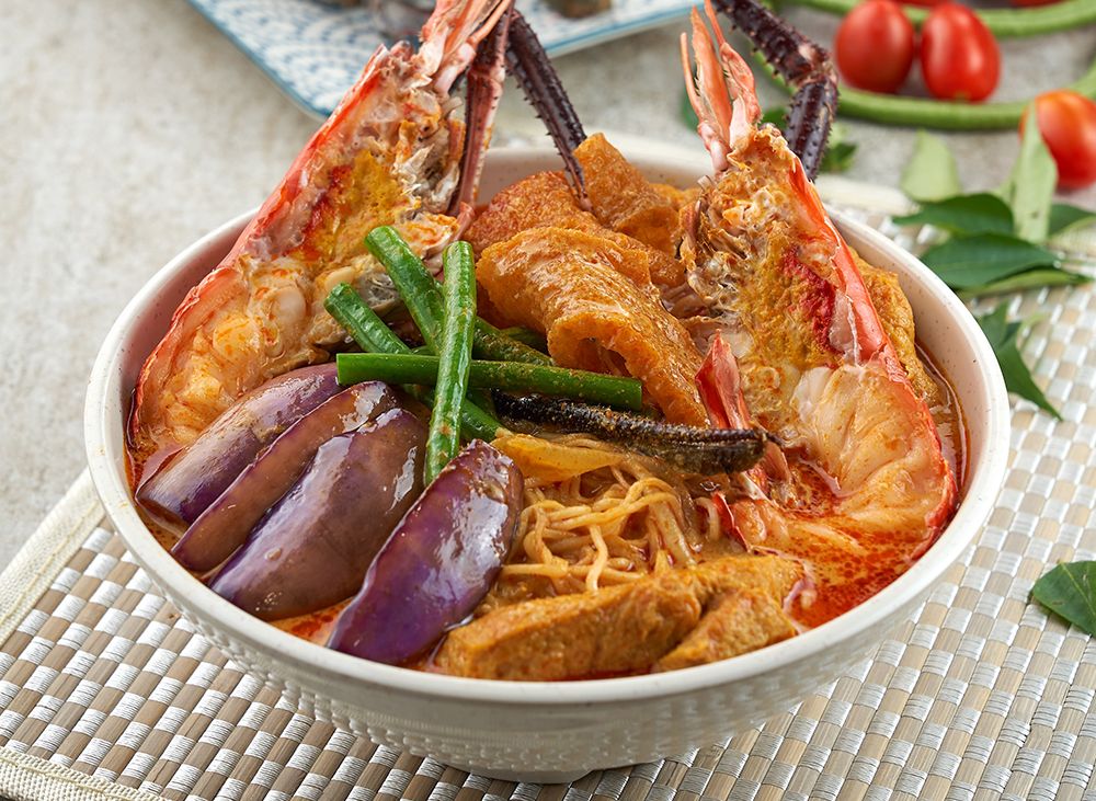 D01 娘惹香辣生虾咖喱面 Signature River Prawn Curry Noodles