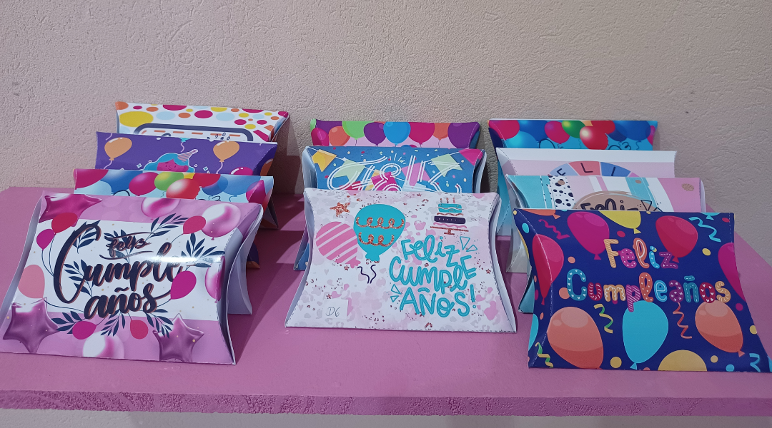 Cajas sobres Feliz Cumpleaños 