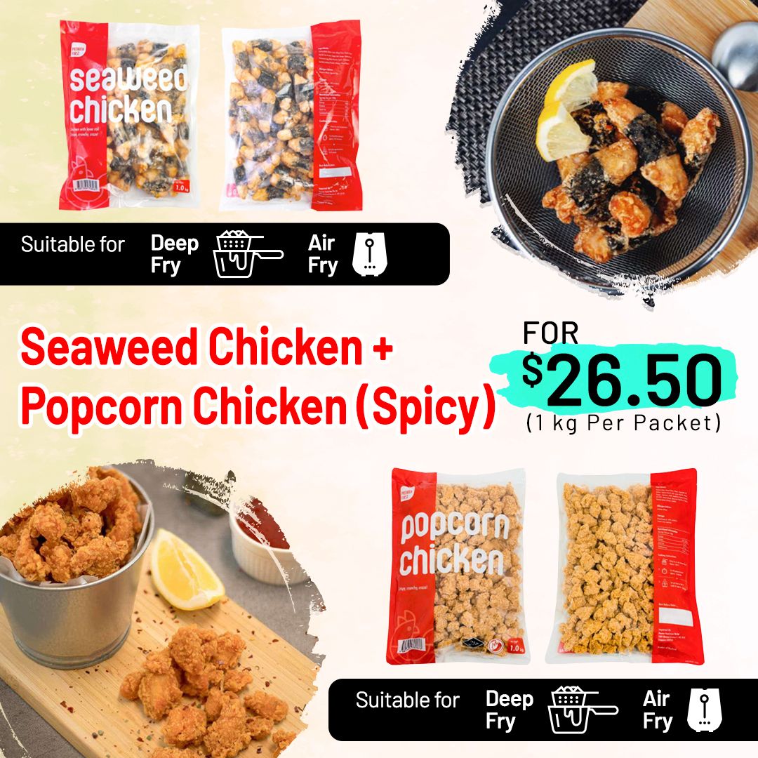 Combo 6:  Popcorn Chicken (Spicy) + Seaweed Chicken