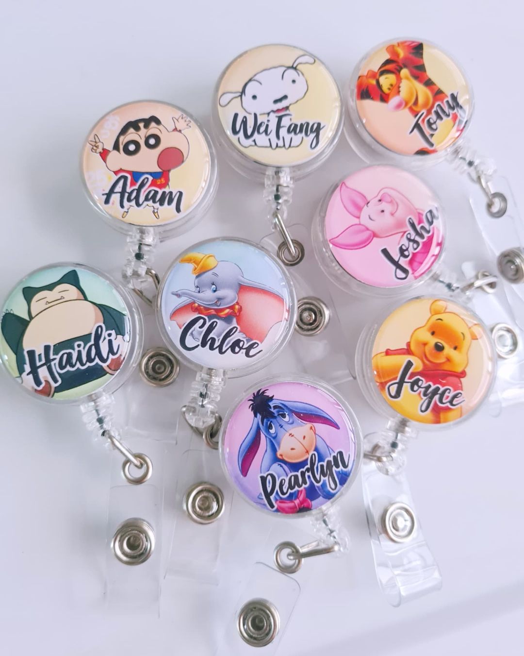 Cartoon Personalise Badge Reel (Clip On) 