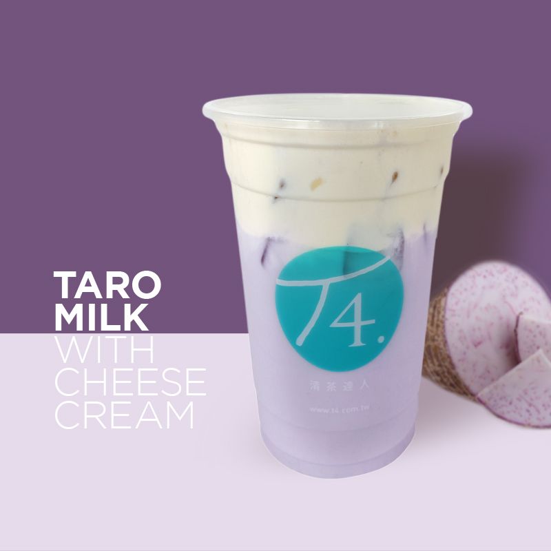 Taro Milk With Cheese Cream