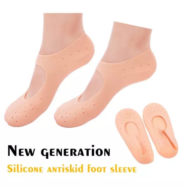 Chaussette silicone Chaussettes de pied anti-sèches, Silicone protéger les semelles talons