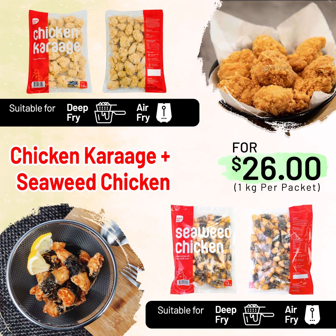 Combo 4:  Chicken Karaage + Seaweed Chicken