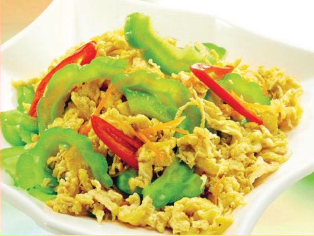 Stir fry bitter gourd with egg