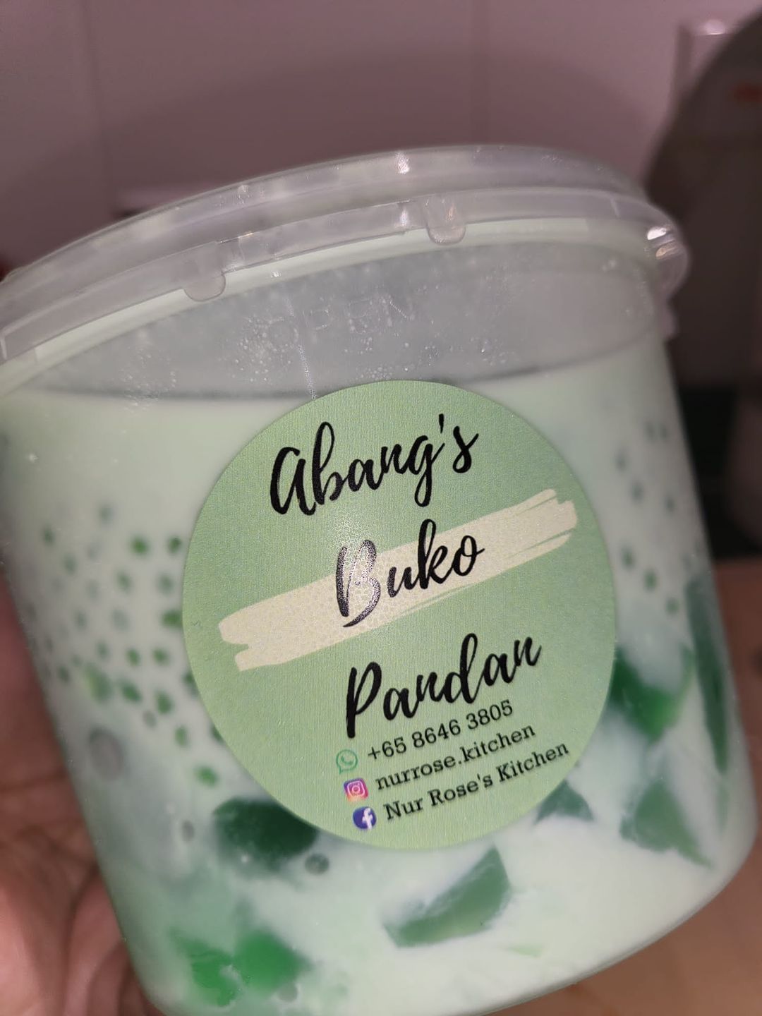 Abang's Buko Pandan in a bucket 