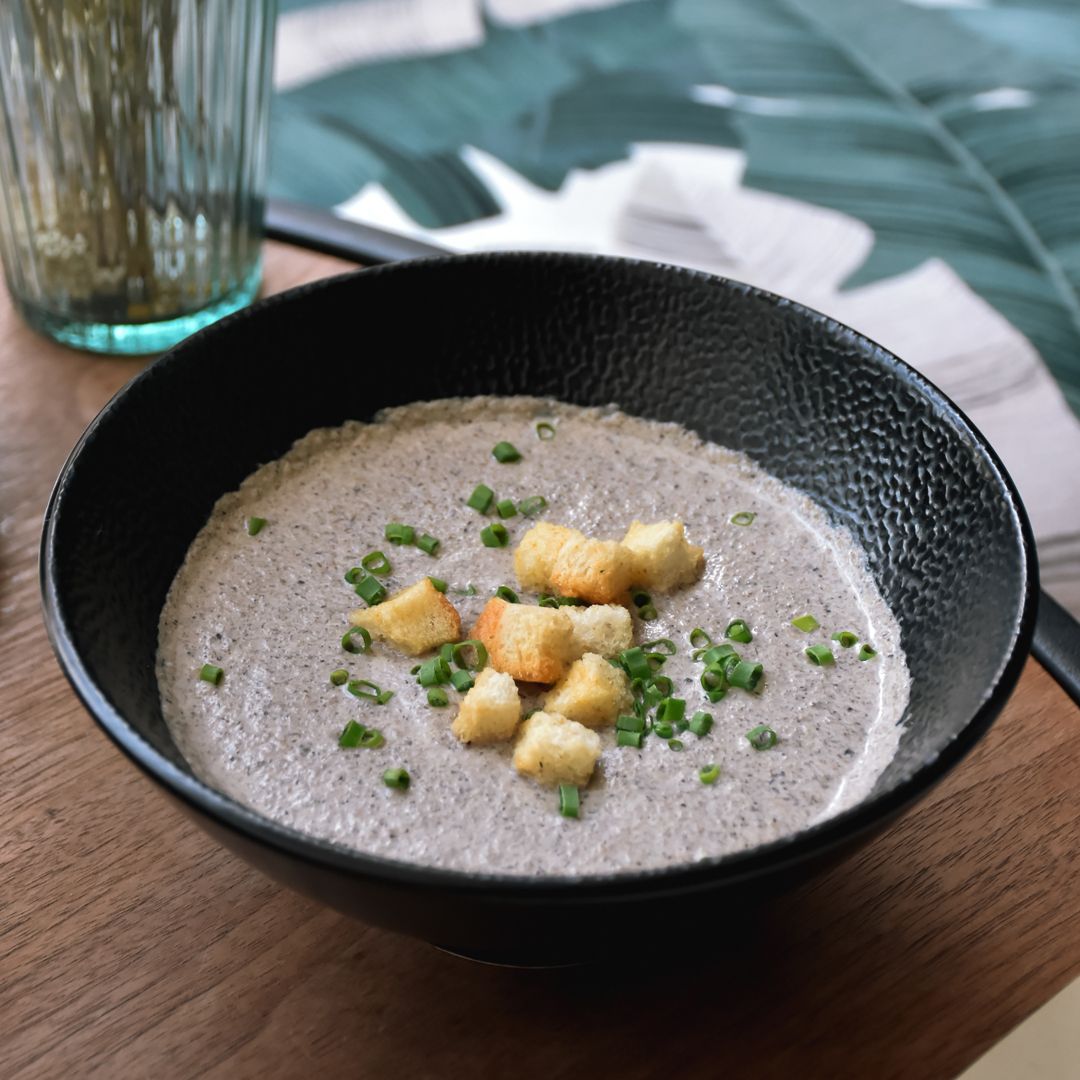 Creamy Abalone Mushroom Soup (Vegetarian)