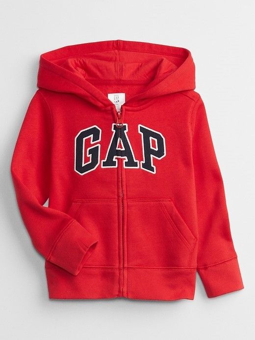 Zip Hoodie in Red