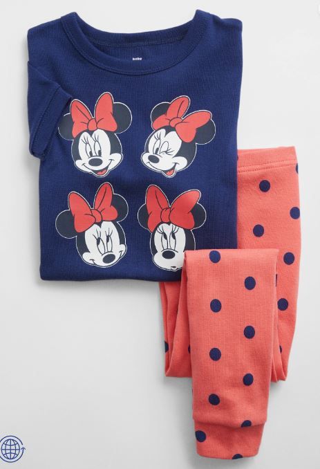 Organic Cotton Minnie Mouse Polka PJ Set