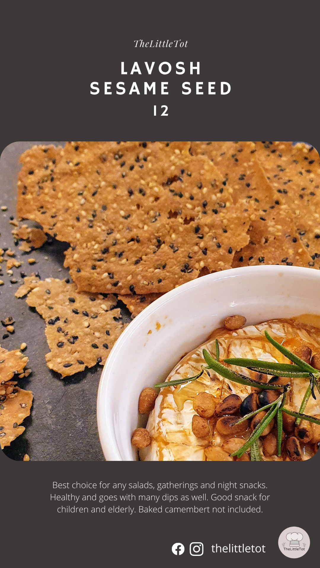 Lavosh Sesame Seed Crackers