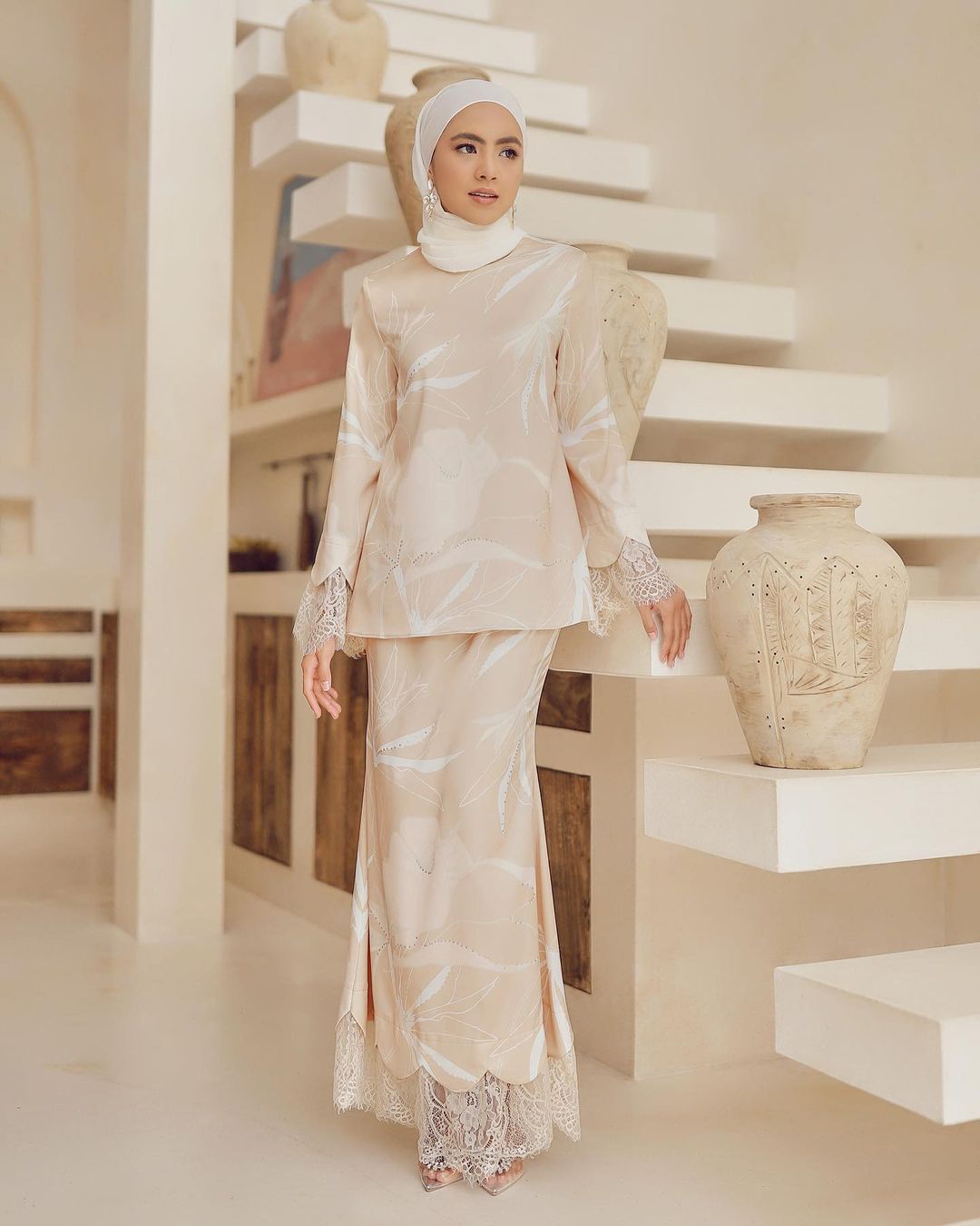 ALEEYA LACE KURUNG - CHAMPAGNE GOLD