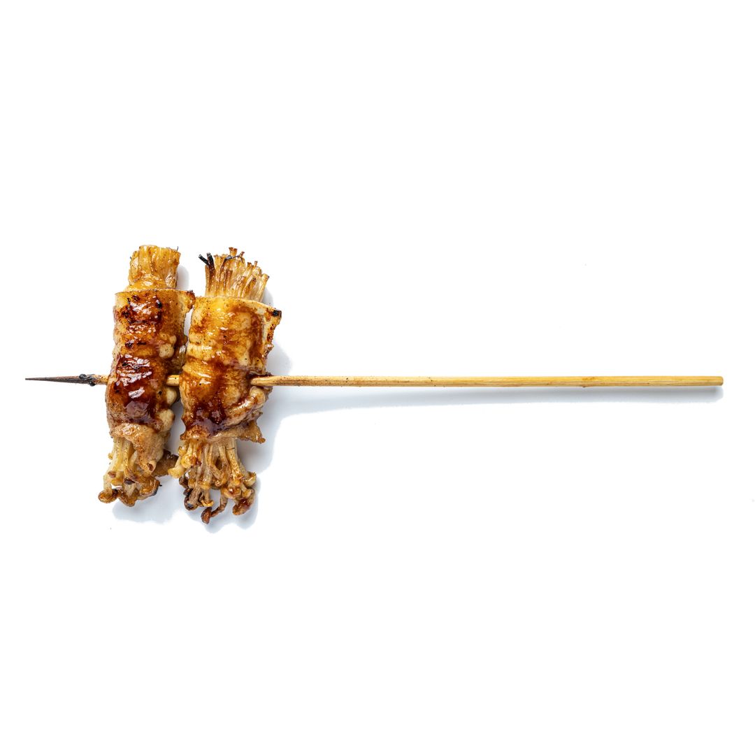 Enoki Mushroom wrapped with Pork Belly BBQ Stick 三层肉包金针菇