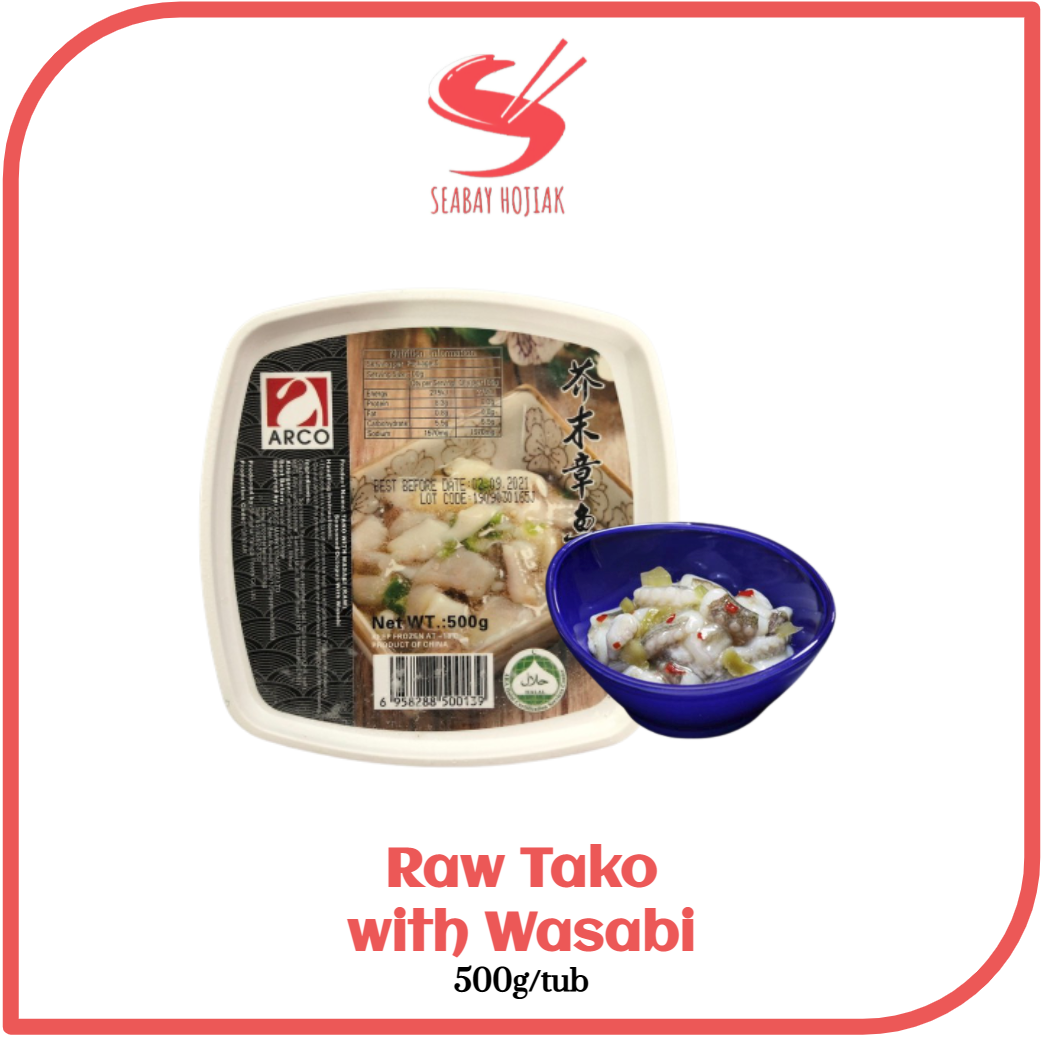 Raw Tako with Wasabi 500g