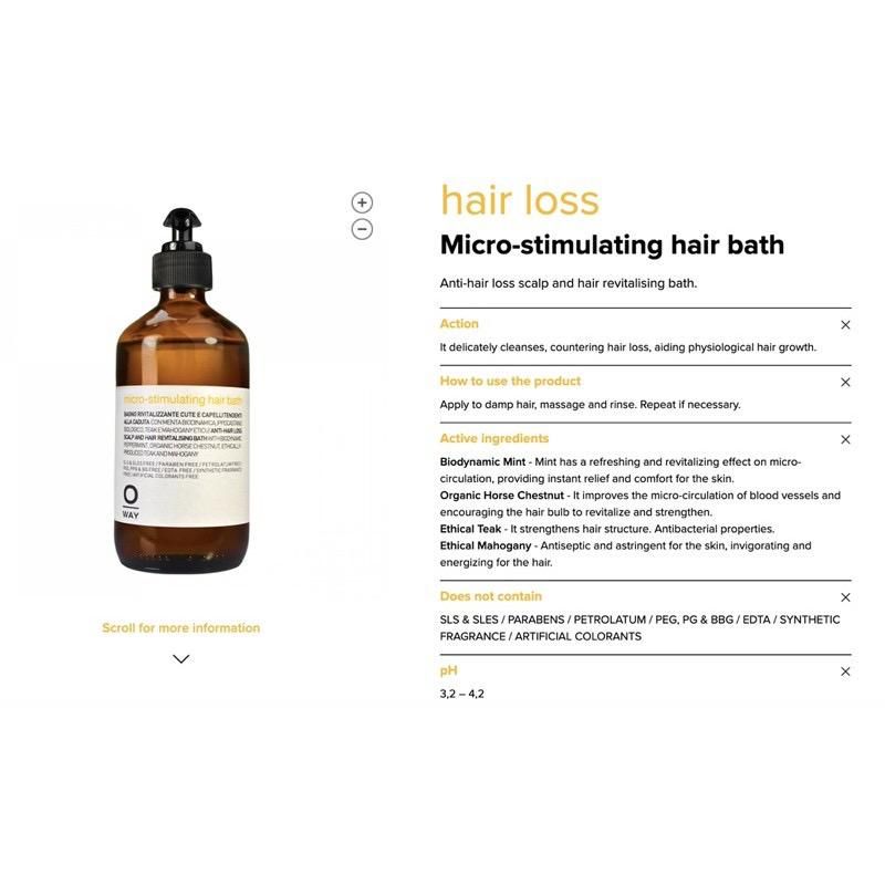 Ow Micro-stimulating hair bath 240ml