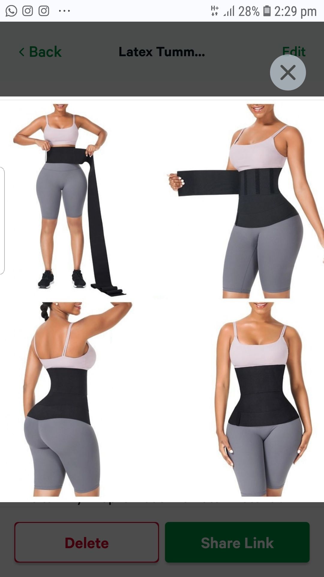 Latex Belly wrap
