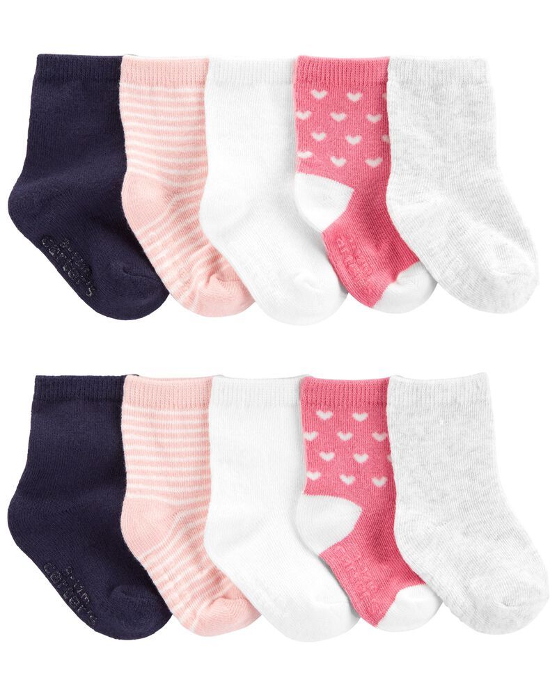 Toddler 10-Pack Girl Socks (4 Colours)