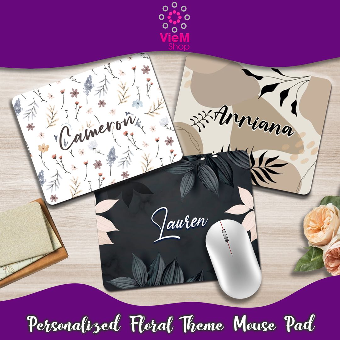 Personalized FLORAL Theme Mousepads