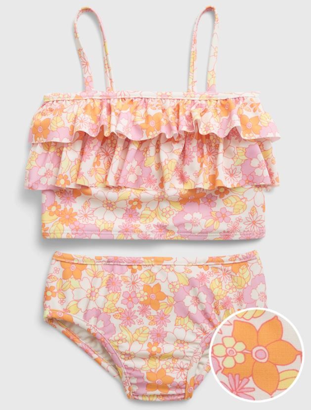 Tankini Two piece in floral pink