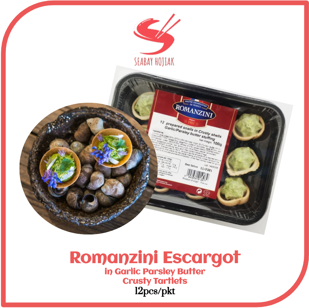 Garlic Butter Parsley Stuffing Escargot in Crusty Shell 12pcs