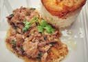 Thai garlic pork rice with egg