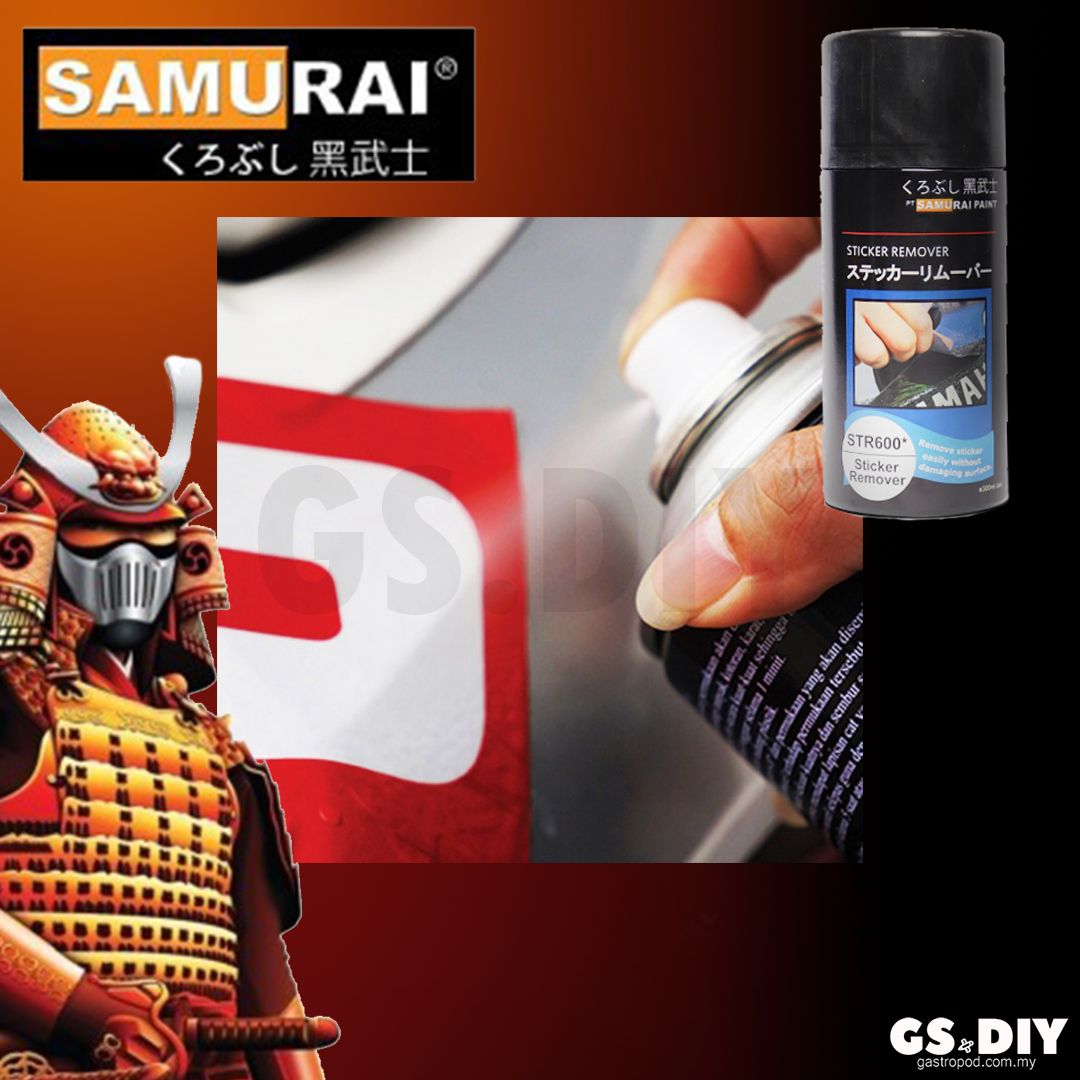 SAMURAI Spray STR600 Sticker Remover👍 Spray Buang Sticker STR600 (300ml) 除粘纸喷雾剂