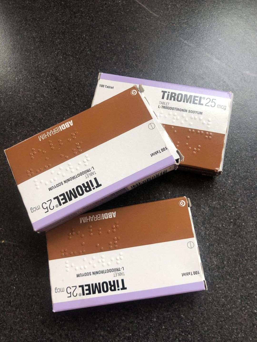 TIROMEL T3 25mcg x 100tabs  Abdi Ibrahim 