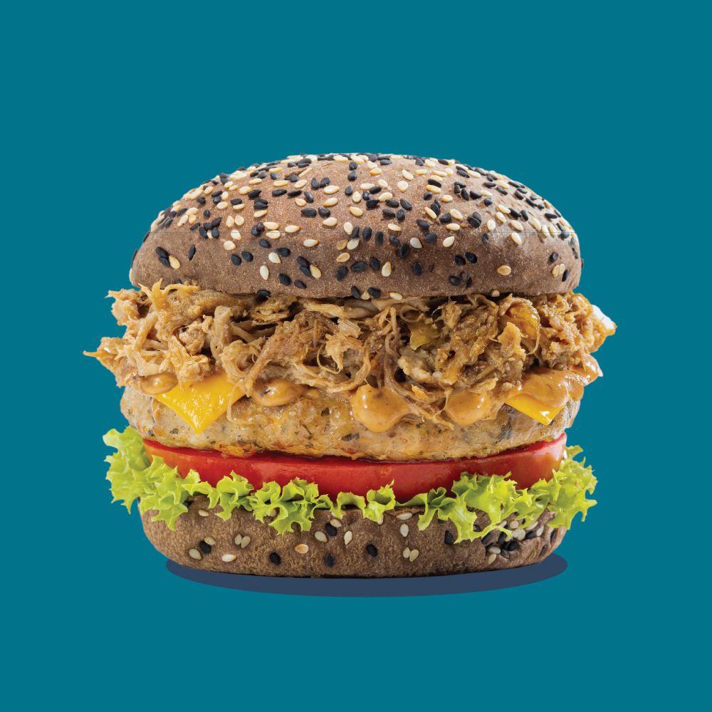 Cheezy Pulled Pork Burger