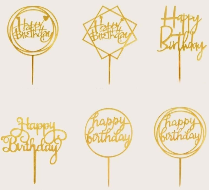 Large Happy Birthday Topper +$3