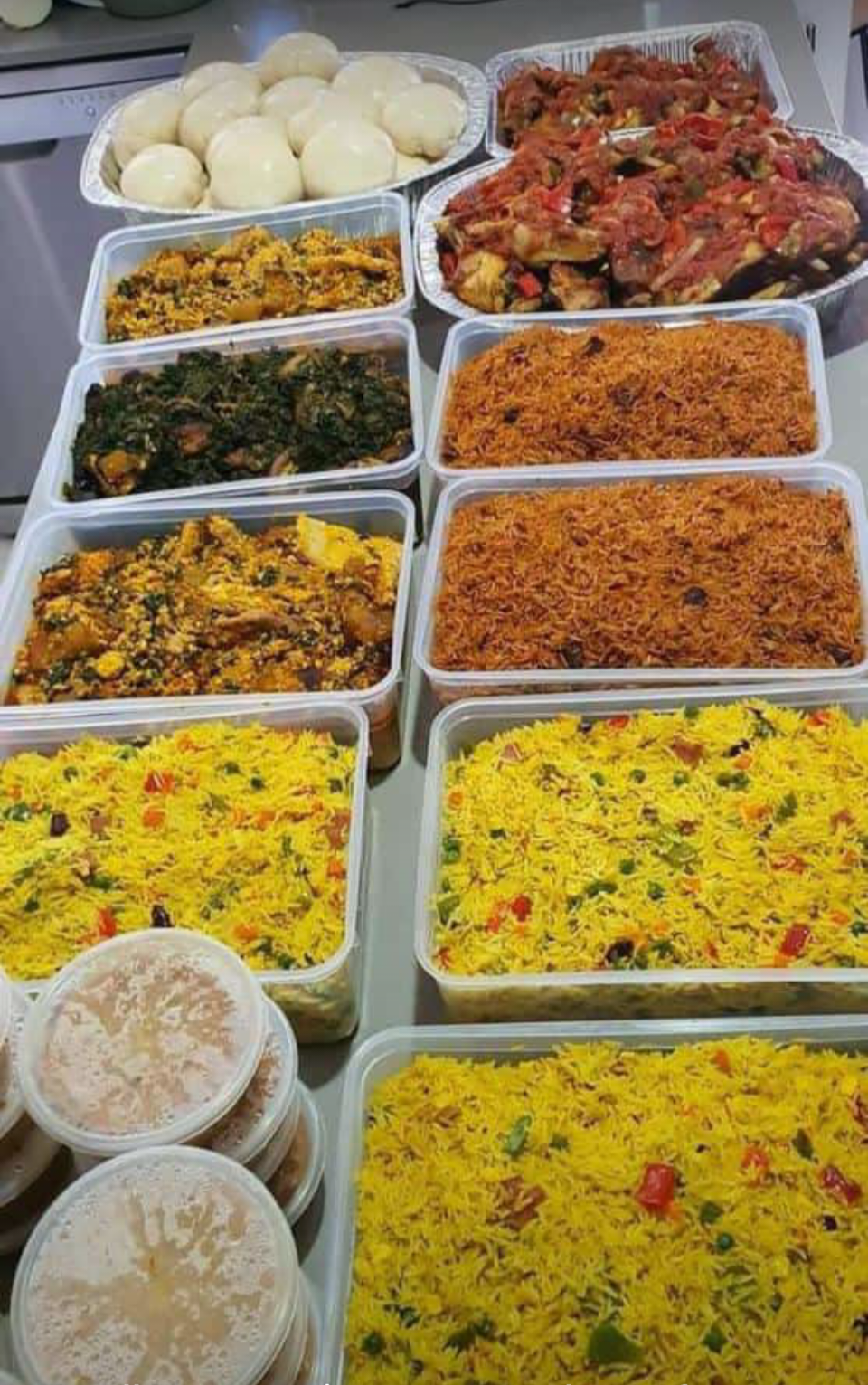 Jollof rice,fried rice,coconut rice & Village rice