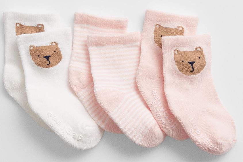 Baby socks 3 pack pink