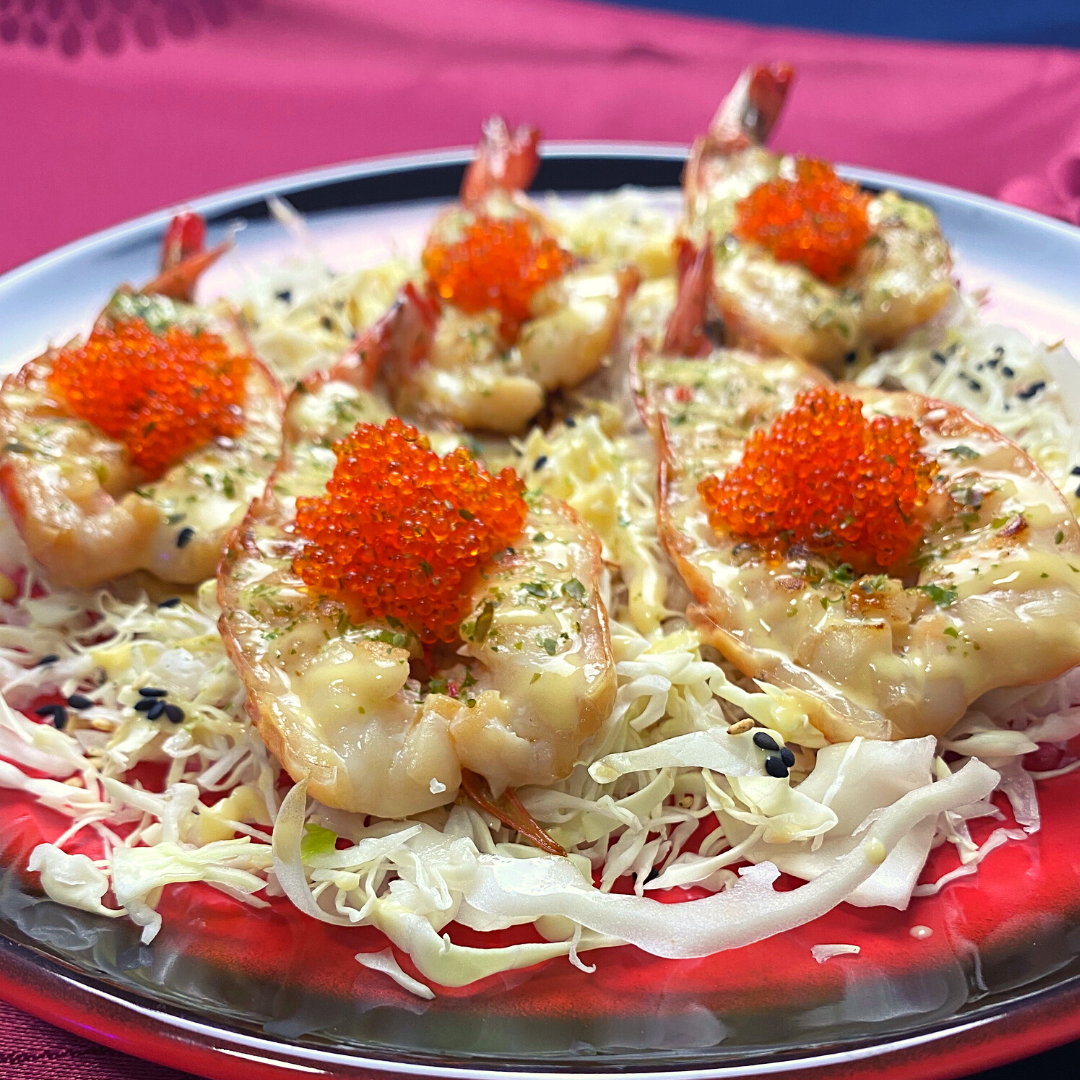 Umami Grilled Mango Prawns with Tobiko (5pc)