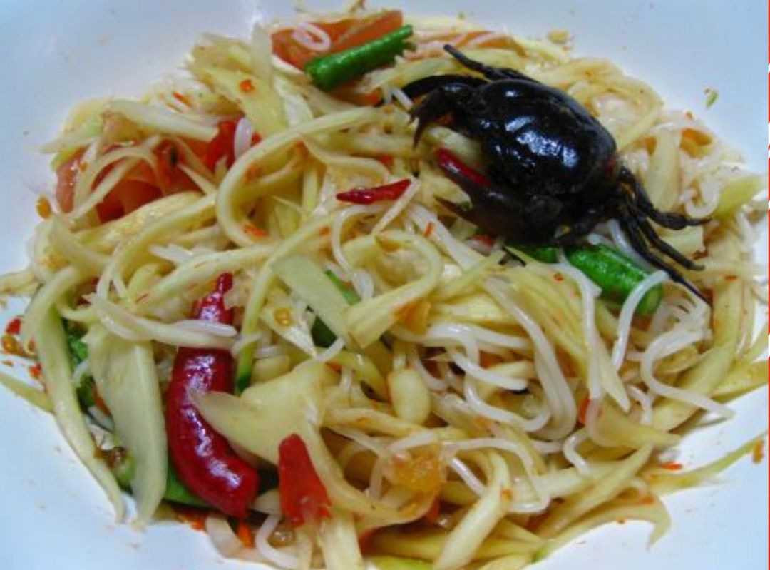 Papaya salad with vermicelli