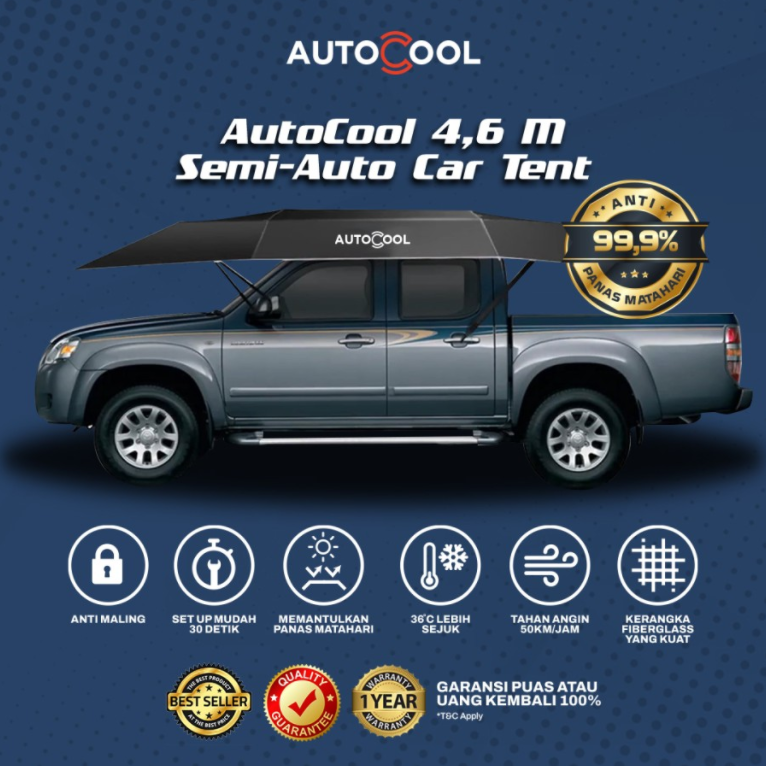 4,6 m Semi-Auto Car Tent