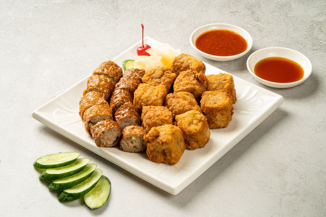 Spiced Sausage & Fried Prawn Balls