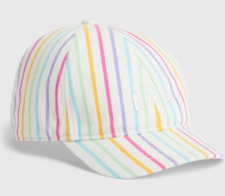 Gap Logo Baseball Hat Rainbow stripes