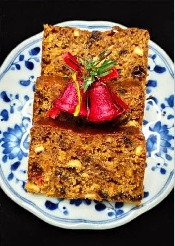 Alcohol Free Traditional Fruit Cake with Nuts