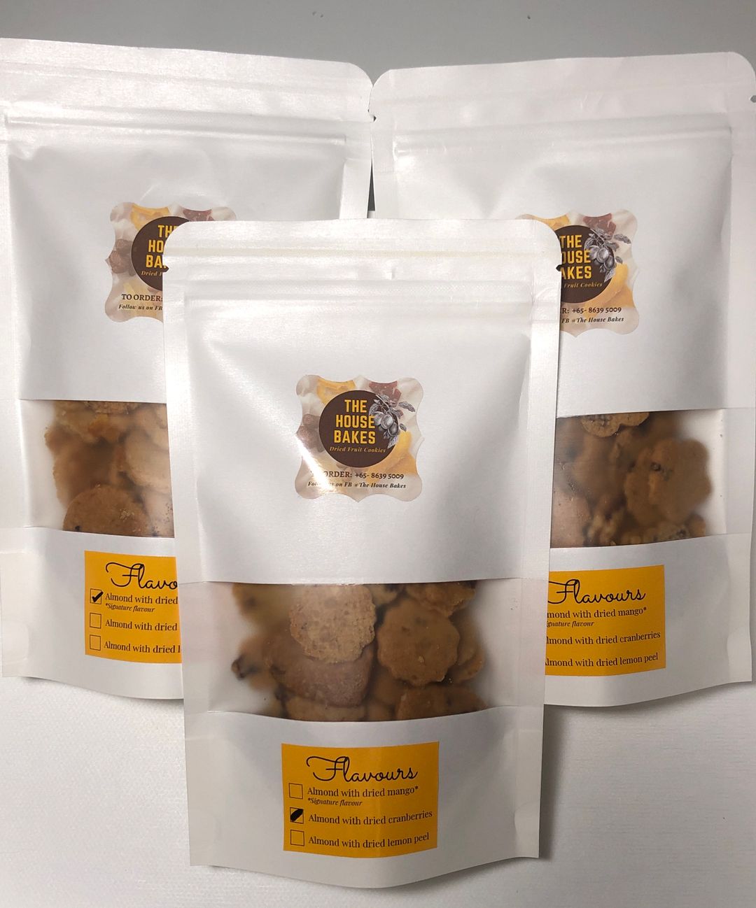 Cookie with almond nuts and dried mango (Signature bake) - Resealable bag of 100gm (3 BAGS)