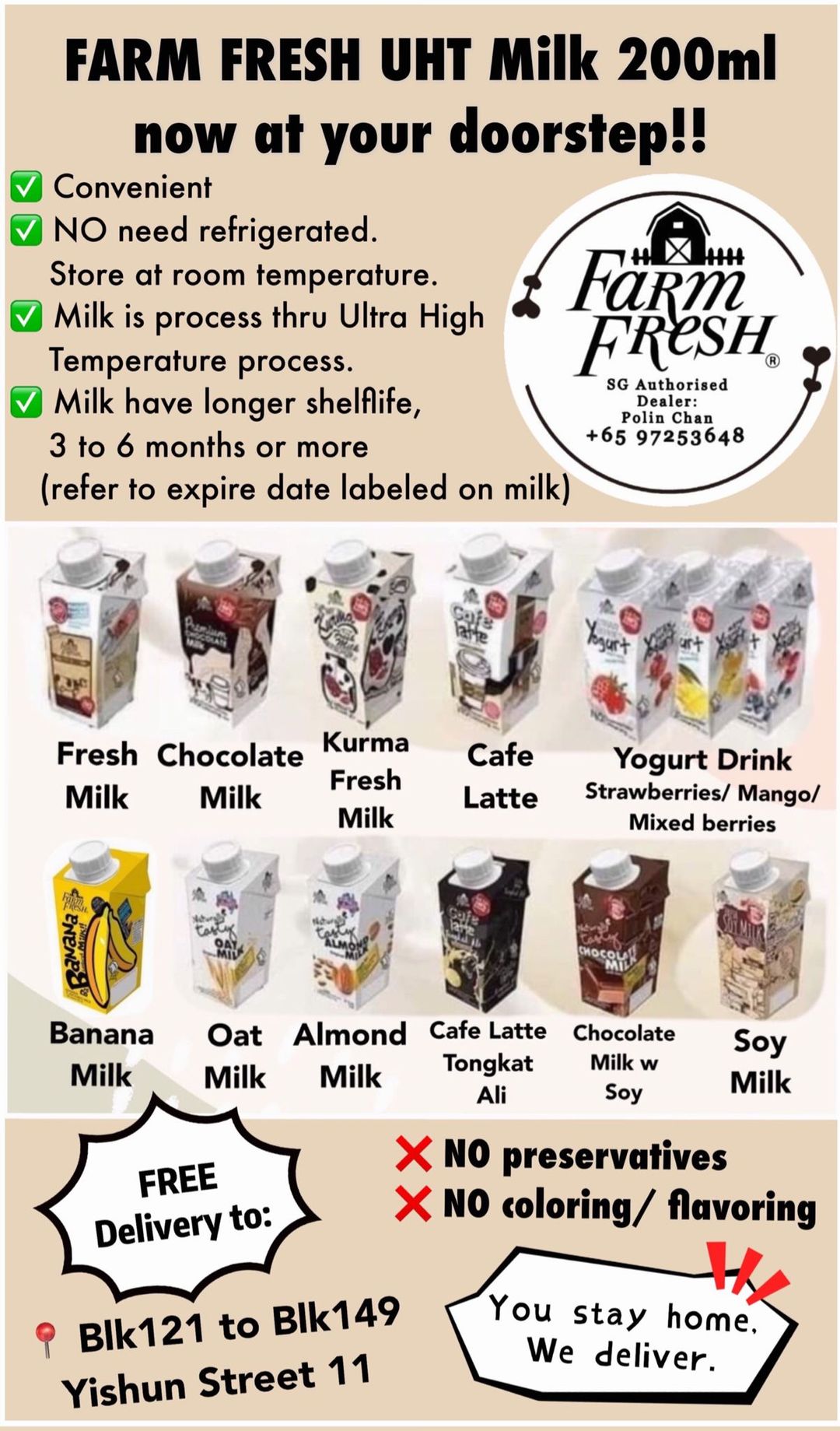 Farm fresh UHT milk